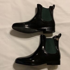 Silky Toes black and green short rain boots size 41/XXL NEW